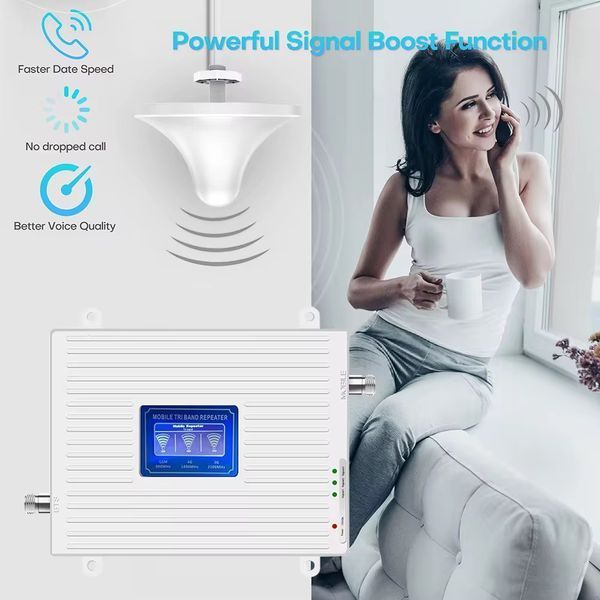Підсилювач мобільного GSM сигналу 900/1800/2100 МГц (2G/3G/4G) 1801422 фото