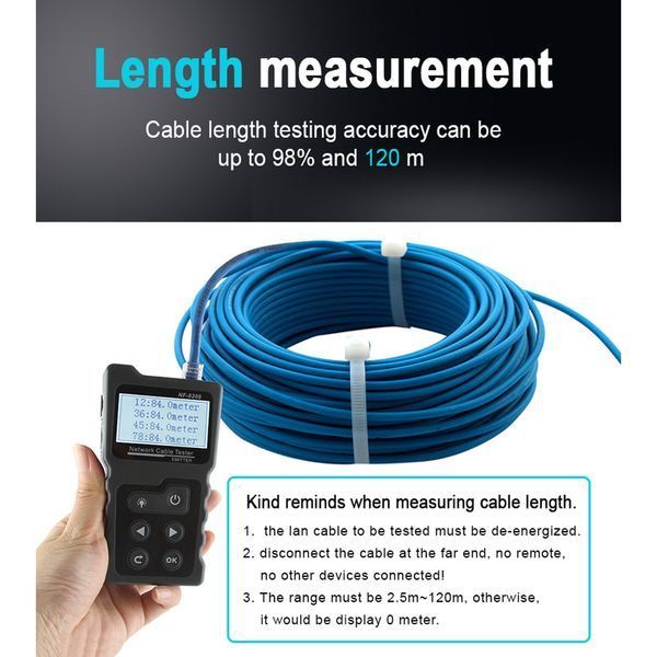 Мережний тестер кабелю NF-8209 (Network Cable Tester) 1801445 фото
